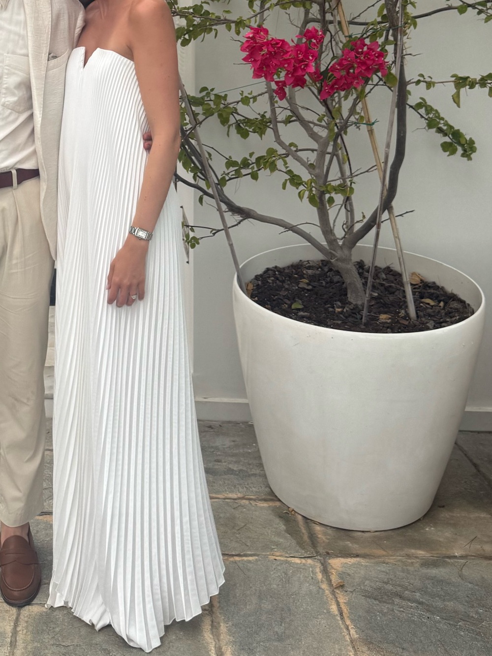 L'IDÉE Black Tie Strapless Pleated Maxi Gown - Picture 6 of 9